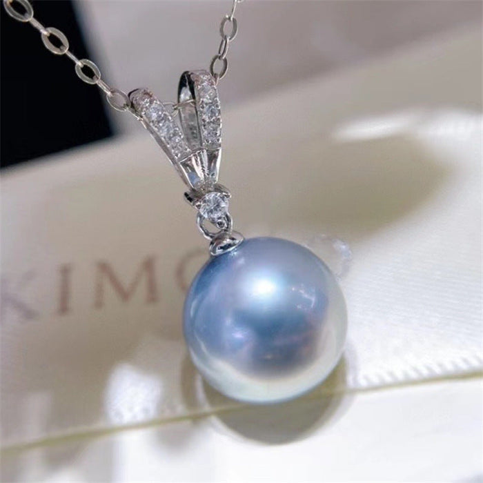 Natural Akoya Gray-blue Pearl Pendant