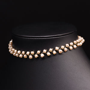 Hand Wrapped Natural Pearls Necklace