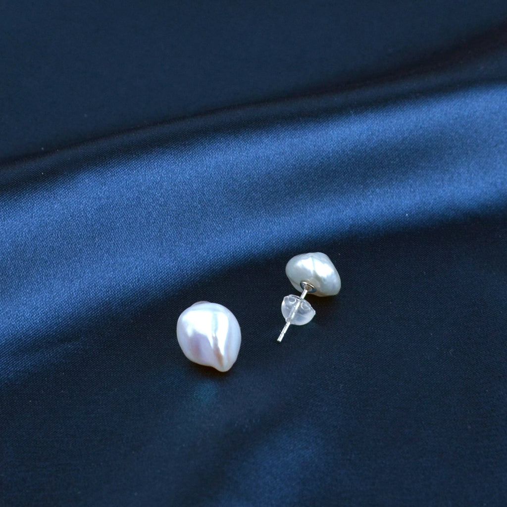 Freshwater Keshi Pearl Stud Earrings