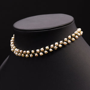 Hand Wrapped Natural Pearls Necklace