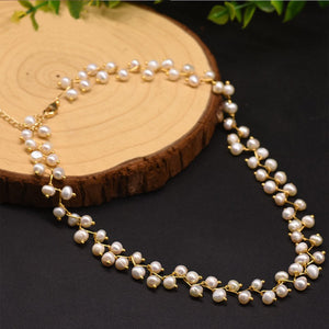 Hand Wrapped Natural Pearls Necklace