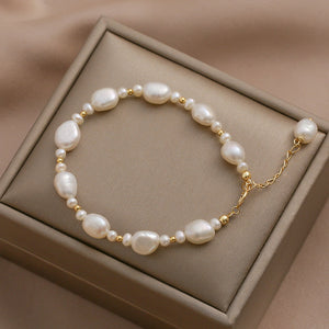 White Baroque Pearl Bracelet