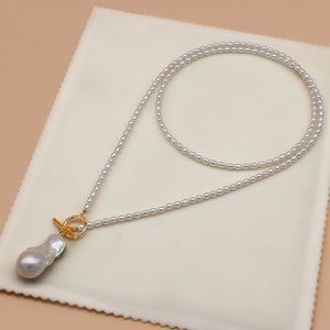 Natural Baroque Pearl Necklace 47" Length