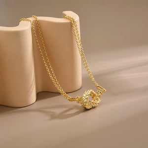 18K Gold Wrap Pendant Necklace
