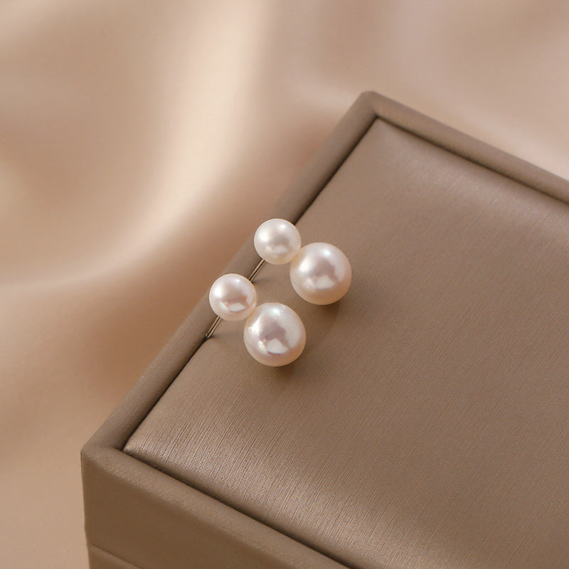 White Pearl Stud Earrings