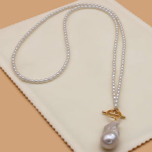 Natural Baroque Pearl Necklace 47" Length