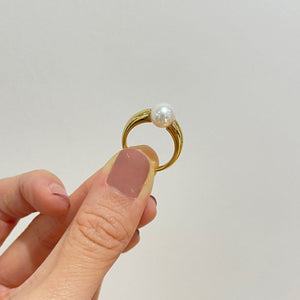 Akoya Pearl Open Ring