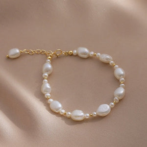 White Baroque Pearl Bracelet