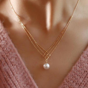 Japanese Akoya Pearl Lace Necklace in 14k Gold