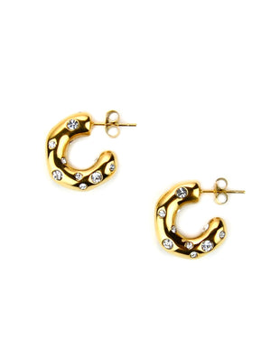 14k Gold Bold Hoop Earrings